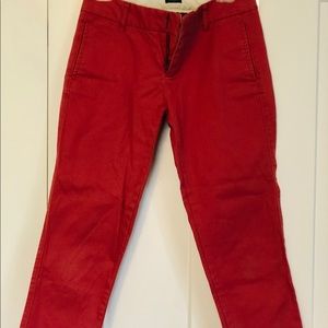 J. Crew Straight Leg Pants in Red